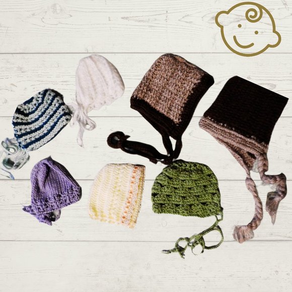NEWBORN PHOTO PROPS - HATS/BEANIES - Picture 1 of 8